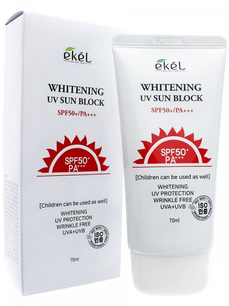 Ekel Солнцезащитный крем для лица Whitening UV Sun Block SPF 50+ PA ...