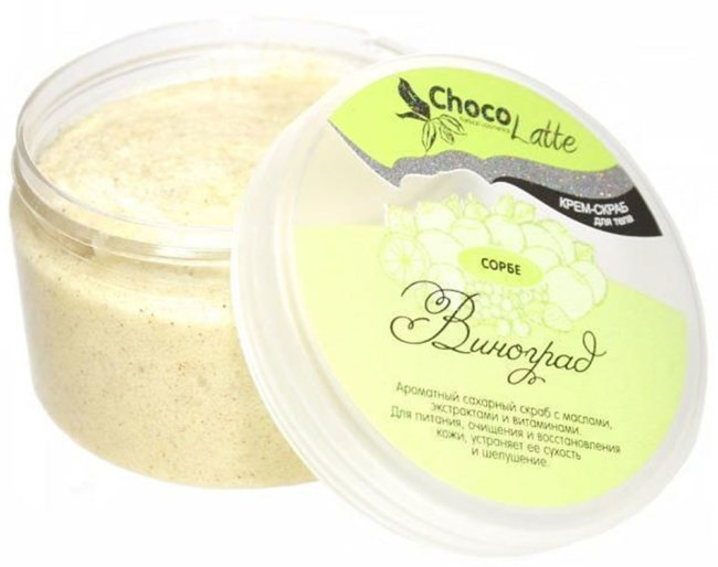 ChocoLatte Крем-скраб для тела Сорбе Виноград с соком винограда, 280 г
