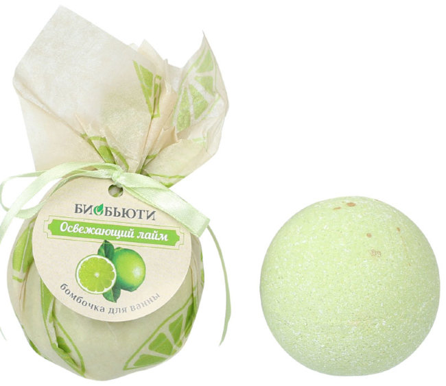 БиоБьюти Бомбочка для ванн «Освежающий лайм», 100 г