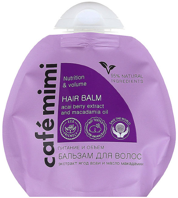 Кафе красоты Le Cafe Mimi Бальзам для волос Питание и Объем, 100 мл