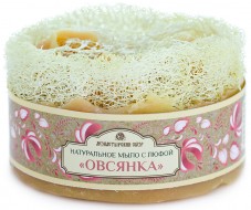 Kleona Мыло с люфой "Овсянка", 135 г