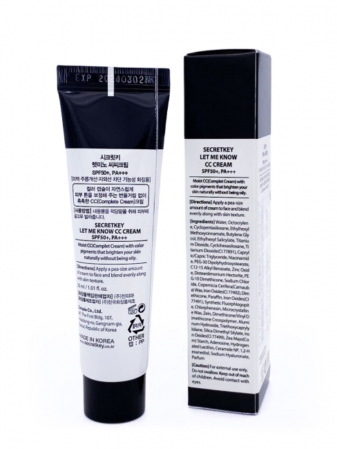 Secret Key СС Крем Let Me Know CC Cream SPF50+ РА+++, 30 мл Secret Key СС Крем Let Me Know CC Cream SPF50+ РА+++, 30 мл