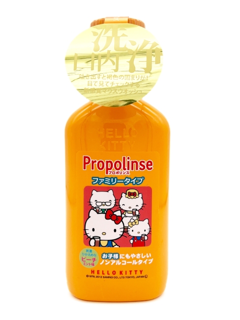 Pieras Ополаскиватель полости рта, разрушающий и окрашивающий налёт, без спирта Персик и Мята Propolinse Family Type, 400 мл