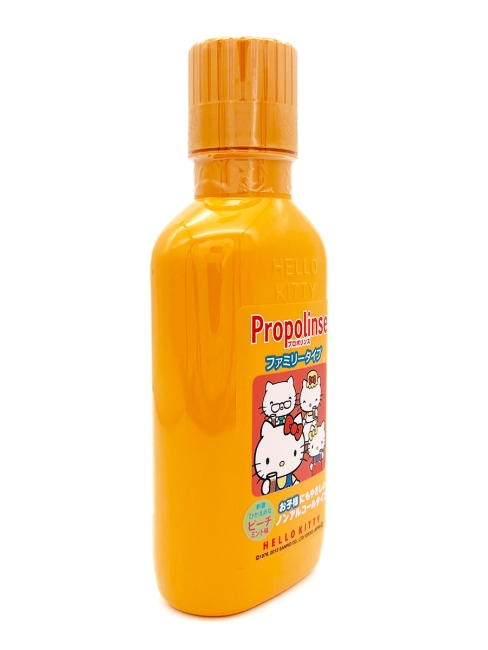 Pieras Ополаскиватель полости рта, разрушающий и окрашивающий налёт, без спирта Персик и Мята Propolinse Family Type, 400 мл