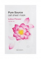 MISSHA Pure Source Cell Sheet Mask Lotus Flower Тканевая маска для лица с лотосом, 21 г