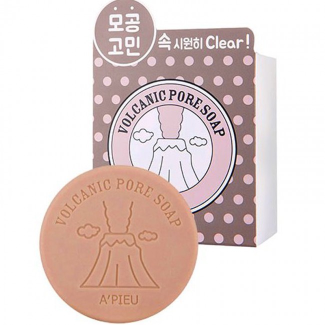 A'PIEU Volcanic Pore Soap Очищающее мыло с вулканической золой, 100 г