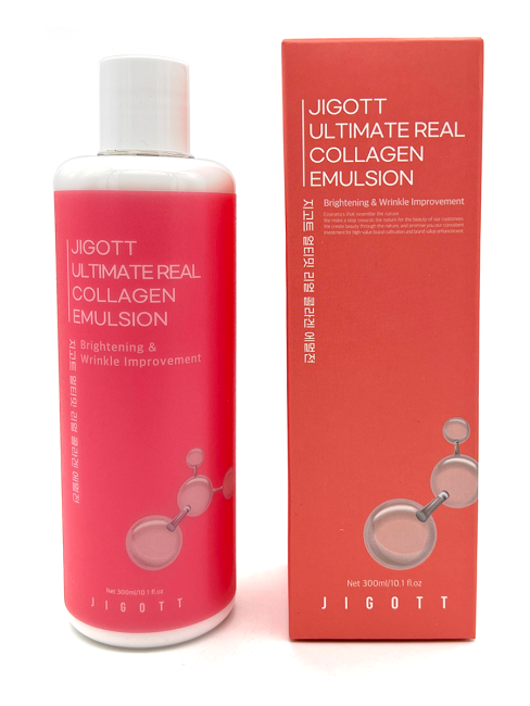 Jigott Эмульсия для лица с коллагеном антивозрастная Ultimate Real Collagen Emulsion, 300 мл Jigott Эмульсия для лица с коллагеном антивозрастная Ultimate Real Collagen Emulsion, 300 мл