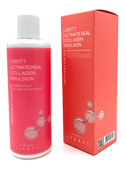 Jigott Эмульсия для лица с коллагеном антивозрастная Ultimate Real Collagen Emulsion, 300 мл Jigott Эмульсия для лица с коллагеном антивозрастная Ultimate Real Collagen Emulsion, 300 мл