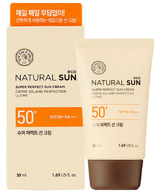 THE FACE SHOP Natural Sun Eco Oil Clear Sun Cream SPF50+PA+++ Матирующий солнцезащитный крем, 50 мл THE FACE SHOP Natural Sun Eco Oil Clear Sun Cream SPF50+PA+++ Матирующий солнцезащитный крем, 50 мл