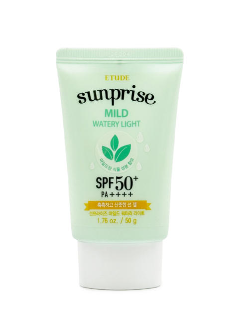 Etude Солнцезащитный легкий крем для лица Sunprise Mild Watery Light SPF 50+/PA++++, 50 г Etude Солнцезащитный легкий крем для лица Sunprise Mild Watery Light SPF 50+/PA++++, 50 г