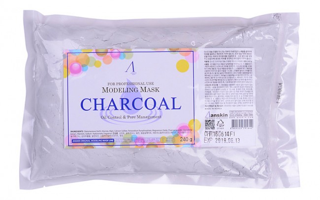 Anskin Маска альгинатная для кожи с расширенными порами Original Charcoal Modeling Mask, 240 г Anskin Маска альгинатная для кожи с расширенными порами Original Charcoal Modeling Mask, 240 г