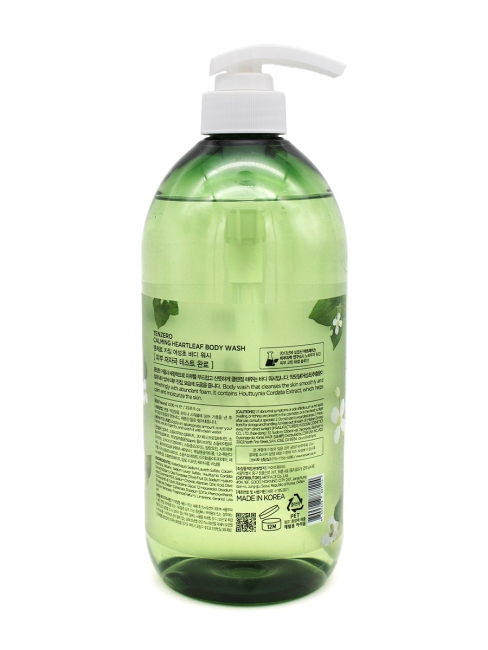 Tenzero Успокаивающий гель для душа с экстрактом хауттюйнии Calming Heartleaf Body Wash, 1000 мл Tenzero Успокаивающий гель для душа с экстрактом хауттюйнии Calming Heartleaf Body Wash, 1000 мл