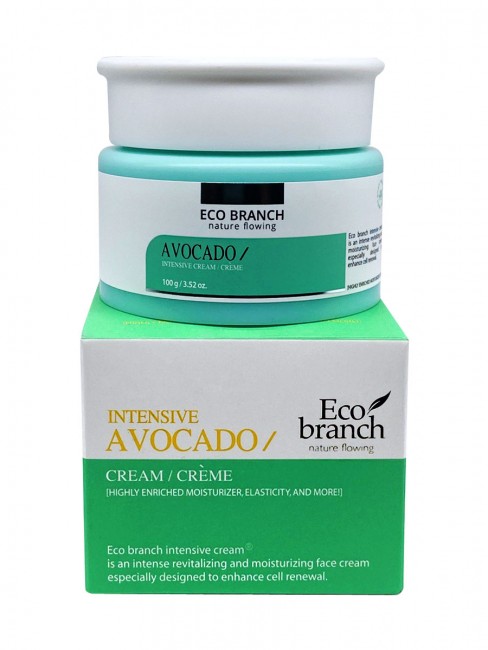 Eco Branch Интенсивный увлажняющий крем для лица с экстрактом Авокадо Intensive Avocado Cream, 100 мл