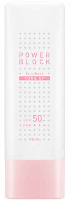 A'Pieu Power Block Tone Up Sun Base Pink SPF50+/PA++++ Осветляющая солнцезащитная база под макияж, 50 мл
