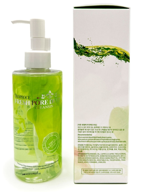 Deoproce Гидрофильное масло виноградное Fresh Pore Deep Cleansing Oil, 200 мл Deoproce Гидрофильное масло виноградное Fresh Pore Deep Cleansing Oil, 200 мл