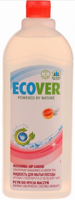 Ecover Экологическая жидкость для мытья посуды с грейпфрутом и зеленым чаем, 1 л.
