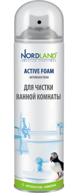 Nordland Активная пена для чистки ванной комнаты с ароматом Лимона, 600 мл Nordland Активная пена для чистки ванной комнаты с ароматом Лимона, 600 мл