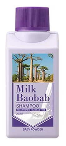 Milk Baobab Шампунь для волос Shampoo Baby Powder Travel Edition, 70 мл Milk Baobab Шампунь для волос Shampoo Baby Powder Travel Edition, 70 мл