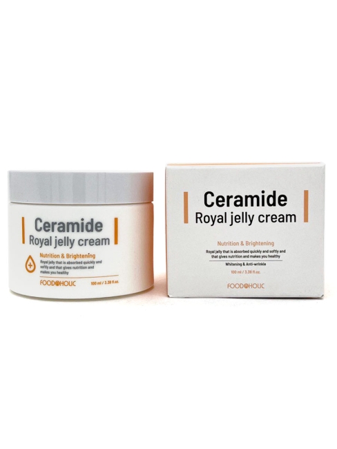FoodaHolic Крем для лица антивозрастной функциональный с экстрактом маточного молочка Ceramide Royal Jelly Cream, 100 мл FoodaHolic Крем для лица антивозрастной функциональный с экстрактом маточного молочка Ceramide Royal Jelly Cream, 100 мл