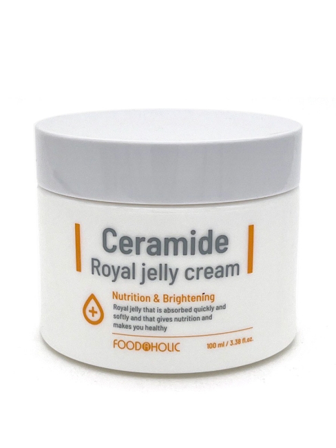FoodaHolic Крем для лица антивозрастной функциональный с экстрактом маточного молочка Ceramide Royal Jelly Cream, 100 мл FoodaHolic Крем для лица антивозрастной функциональный с экстрактом маточного молочка Ceramide Royal Jelly Cream, 100 мл