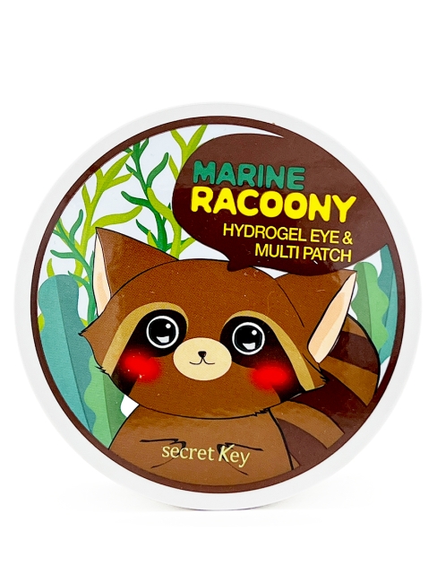 Secret Key Патчи для век с морским коллагеном Marine Racoony Hydrogel Eye Multi Patch, 60 шт Secret Key Патчи для век с морским коллагеном Marine Racoony Hydrogel Eye Multi Patch, 60 шт