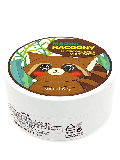 Secret Key Патчи для век с морским коллагеном Marine Racoony Hydrogel Eye Multi Patch, 60 шт Secret Key Патчи для век с морским коллагеном Marine Racoony Hydrogel Eye Multi Patch, 60 шт