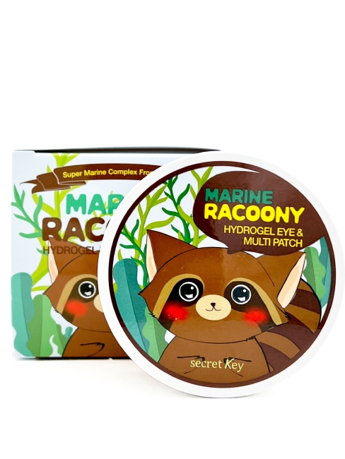 Secret Key Патчи для век с морским коллагеном Marine Racoony Hydrogel Eye Multi Patch, 60 шт Secret Key Патчи для век с морским коллагеном Marine Racoony Hydrogel Eye Multi Patch, 60 шт