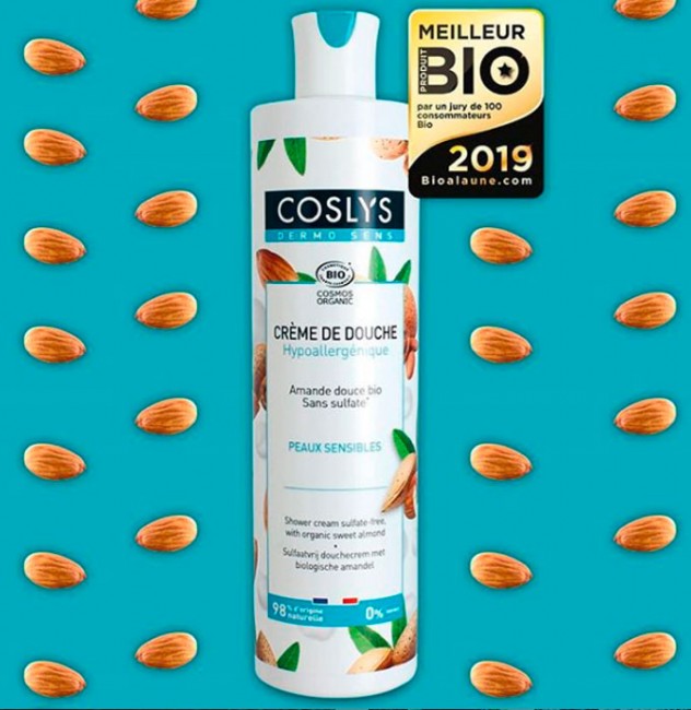 Coslys Крем для душа Гипоаллергенный с органическим миндалём, 380 мл