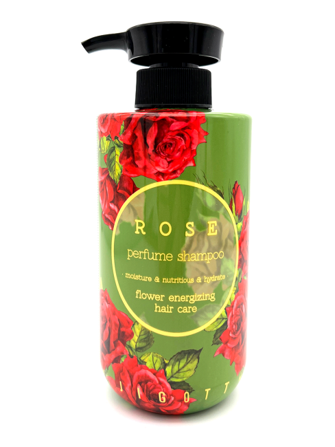 Jigott Парфюмированный шампунь для волос с экстрактом розы Rose Perfume Shampoo, 500 мл