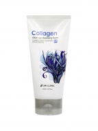 3W Clinic  Увлажняющая пенка для очищения и ухода за кожей лица с коллагеном Collagen Clean Up Cleansing Foam, 150 мл