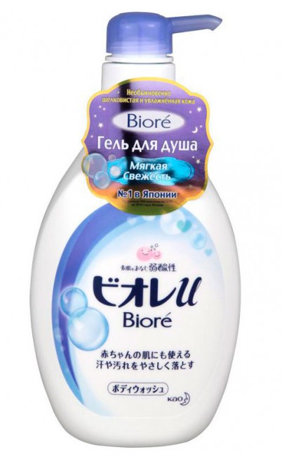Biore Гель для душа Мягкая Свежесть, 480 мл