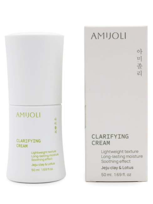 AMIJOLI Увлажняющий крем для проблемной кожи лица c глиной и лотосом Clarifying Cream JeJu Clay & Lotus, 50 мл AMIJOLI Увлажняющий крем для проблемной кожи лица c глиной и лотосом Clarifying Cream JeJu Clay & Lotus, 50 мл