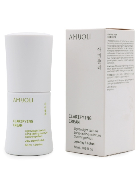 AMIJOLI Увлажняющий крем для проблемной кожи лица c глиной и лотосом Clarifying Cream JeJu Clay & Lotus, 50 мл AMIJOLI Увлажняющий крем для проблемной кожи лица c глиной и лотосом Clarifying Cream JeJu Clay & Lotus, 50 мл