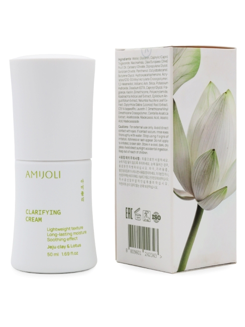AMIJOLI Увлажняющий крем для проблемной кожи лица c глиной и лотосом Clarifying Cream JeJu Clay & Lotus, 50 мл AMIJOLI Увлажняющий крем для проблемной кожи лица c глиной и лотосом Clarifying Cream JeJu Clay & Lotus, 50 мл