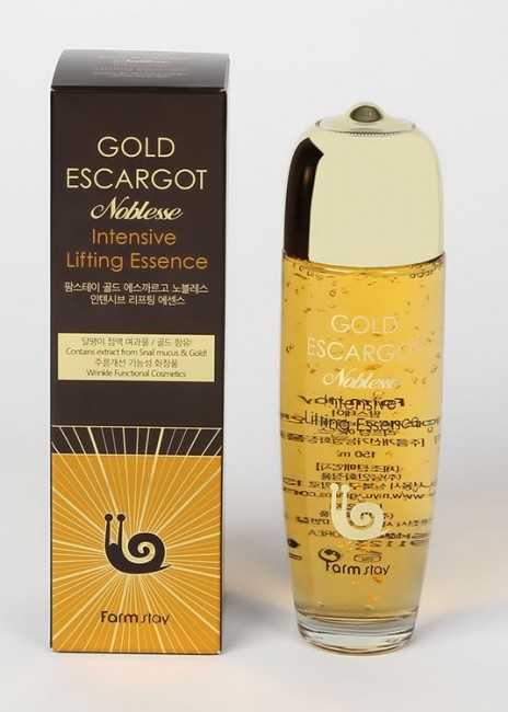 FarmStay Gold Escargot Noblesse Intensive Lifting Essence Сыворотка интенсивно восстанавливающая против морщин с экстрактом королевской улитки, 150 мл FarmStay Gold Escargot Noblesse Intensive Lifting Essence Сыворотка интенсивно восстанавливающая против морщин с экстрактом королевской улитки, 150 мл