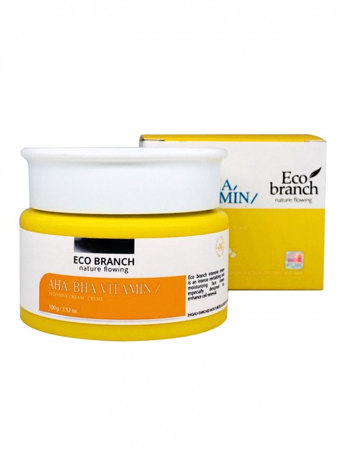 Eco Branch Интенсивный увлажняющий крем с кислотами, витаминами AHA, BHA, Vitamin Intensive Cream, 100 мл Eco Branch Интенсивный увлажняющий крем с кислотами, витаминами AHA, BHA, Vitamin Intensive Cream, 100 мл