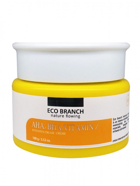 Eco Branch Интенсивный увлажняющий крем с кислотами, витаминами AHA, BHA, Vitamin Intensive Cream, 100 мл Eco Branch Интенсивный увлажняющий крем с кислотами, витаминами AHA, BHA, Vitamin Intensive Cream, 100 мл