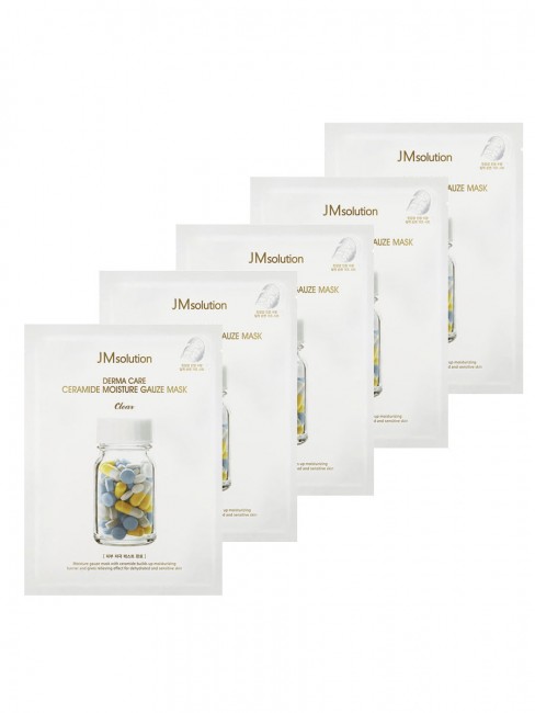 JMsolution Комплект увлажняющих масок с керамидами Derma Care Ceramide Moisture Gauze Mask, 5*25 мл
