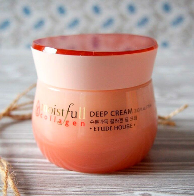 ETUDE HOUSE Collagen Moistfull Super Collagen Deep Cream Крем для лица увлажняющий с коллагеном, 75 мл ETUDE HOUSE Collagen Moistfull Super Collagen Deep Cream Крем для лица увлажняющий с коллагеном, 75 мл