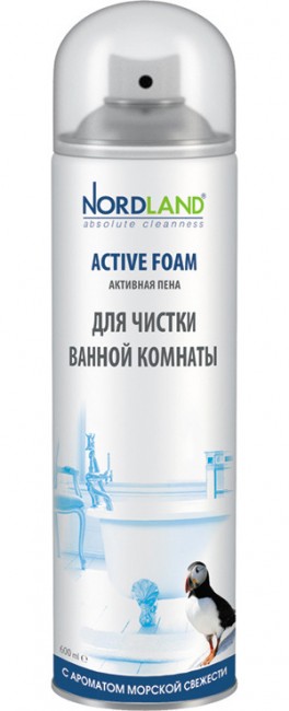 Nordland Активная пена для чистки ванной комнаты с ароматом Морской свежести, 600 мл Nordland Активная пена для чистки ванной комнаты с ароматом Морской свежести, 600 мл