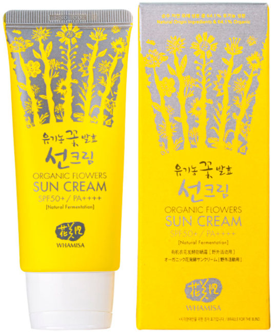 Whamisa Organic Flowers Sun Cream - SPF 50+ / PA++++ Солнцезащитный крем на основе цветочных ферментов SPF 50+ / PA++++, 60 г Whamisa Organic Flowers Sun Cream - SPF 50+ / PA++++ Солнцезащитный крем на основе цветочных ферментов SPF 50+ / PA++++, 60 г