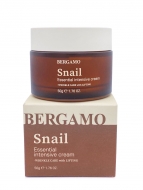 Bergamo Крем для лица с Муцином Улитки интенсивный Snail Essential Intensive, 50 мл