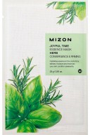 MIZON Joyful Time Essence Mask Herb Тканевая маска для лица с комплексом травяных экстрактов, 23 г