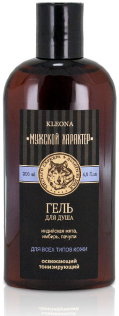 Kleona Гель "Мужской характер" с индийской мятой, 200 мл Kleona Гель "Мужской характер" с индийской мятой, 200 мл