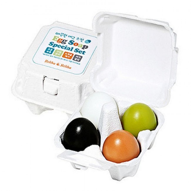 Holika Holika Egg Soap Special Set Мыло-маска для очищения кожи, 4х50 г