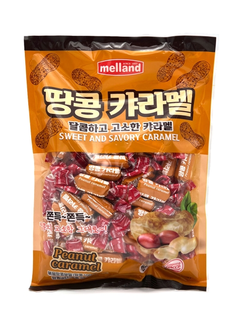 Melland Конфеты жевательная карамель со вкусом арахиса Peanut Caramel (77 шт), 400 г Melland Конфеты жевательная карамель со вкусом арахиса Peanut Caramel (77 шт), 400 г