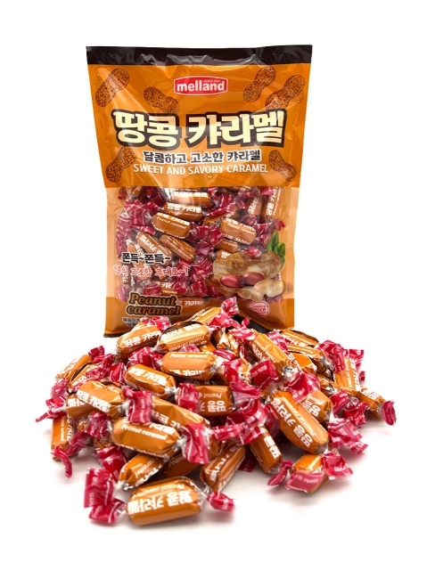 Melland Конфеты жевательная карамель со вкусом арахиса Peanut Caramel (77 шт), 400 г Melland Конфеты жевательная карамель со вкусом арахиса Peanut Caramel (77 шт), 400 г