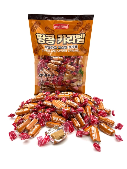 Melland Конфеты жевательная карамель со вкусом арахиса Peanut Caramel (77 шт), 400 г Melland Конфеты жевательная карамель со вкусом арахиса Peanut Caramel (77 шт), 400 г