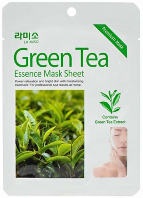 LA MISO Green Tea Essence Mask Sheet Маска с экстрактом Зеленого чая, 21 г LA MISO Green Tea Essence Mask Sheet Маска с экстрактом Зеленого чая, 21 г