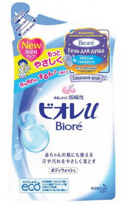 Biore Гель для душа Мягкая Свежесть Запасной блок, 380 мл Biore Гель для душа Мягкая Свежесть Запасной блок, 380 мл